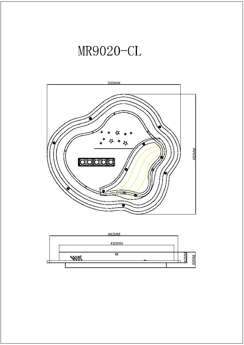потолочный светильник myfar cloud mr9020-cl