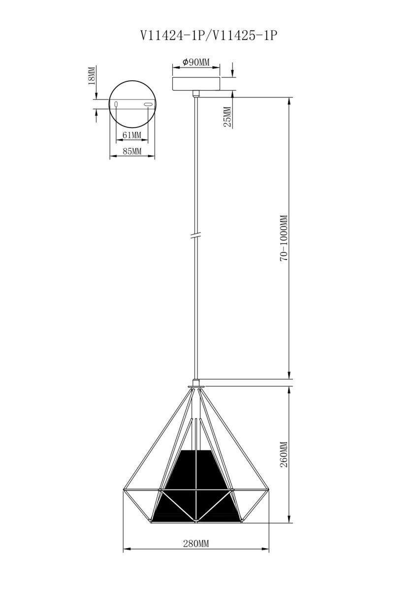 подвесной светильник moderli lia v11425-1p