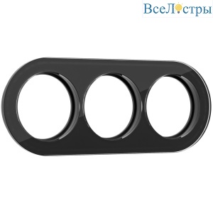 Рамка на 3 поста Werkel Favorit Runda черный 4690389166488 W0035108