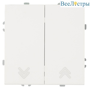Выключатель двухклавишный Stekker Эмили RSW10-5116-01 белый фарфор soft touch 50822