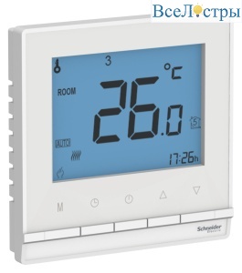 Терморегулятор Schneider Electric AtlasDesign ATN000138 белый