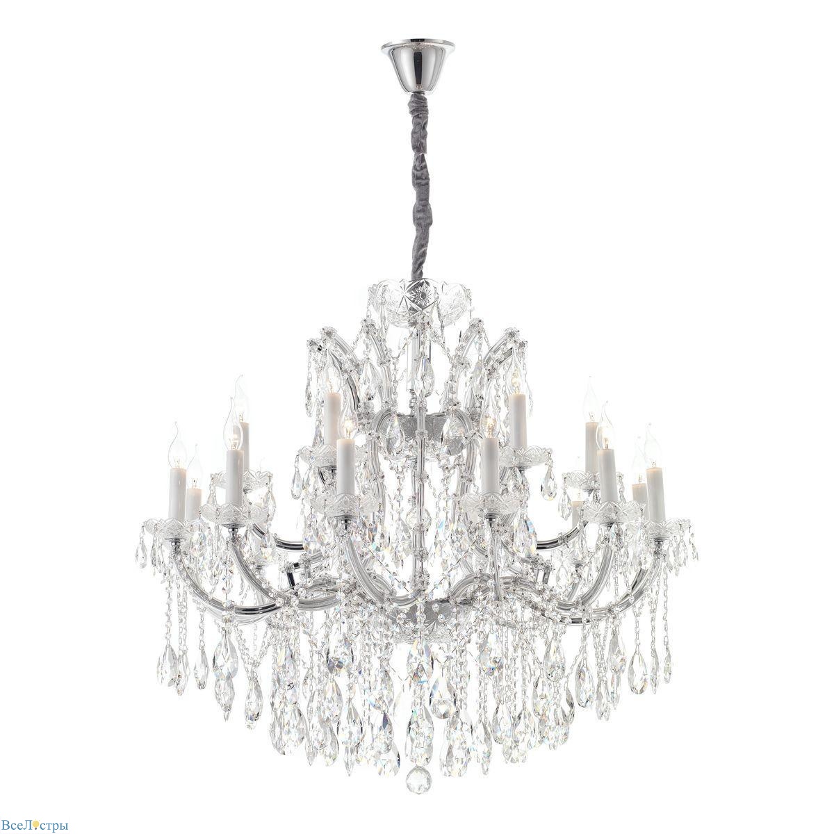 подвесная люстра ilamp diamond 6071-18 cr+cl