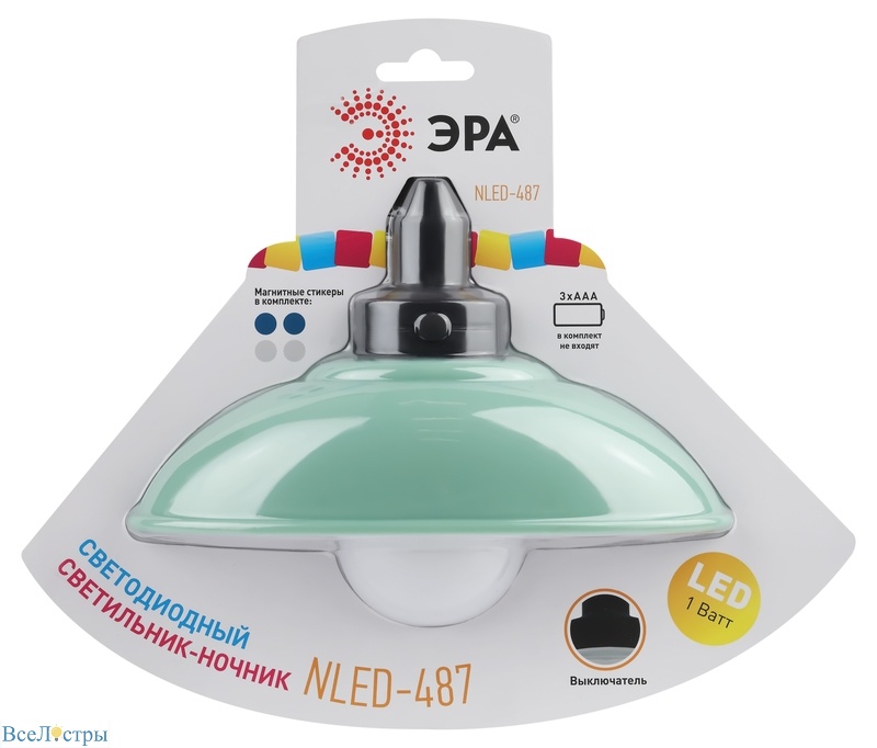 настенный светильник эра nled-487-1w-sw-gr б0051476