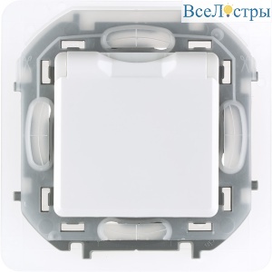 Розетка с/з со шторками с защитной крышкой Legrand Inspiria 673740