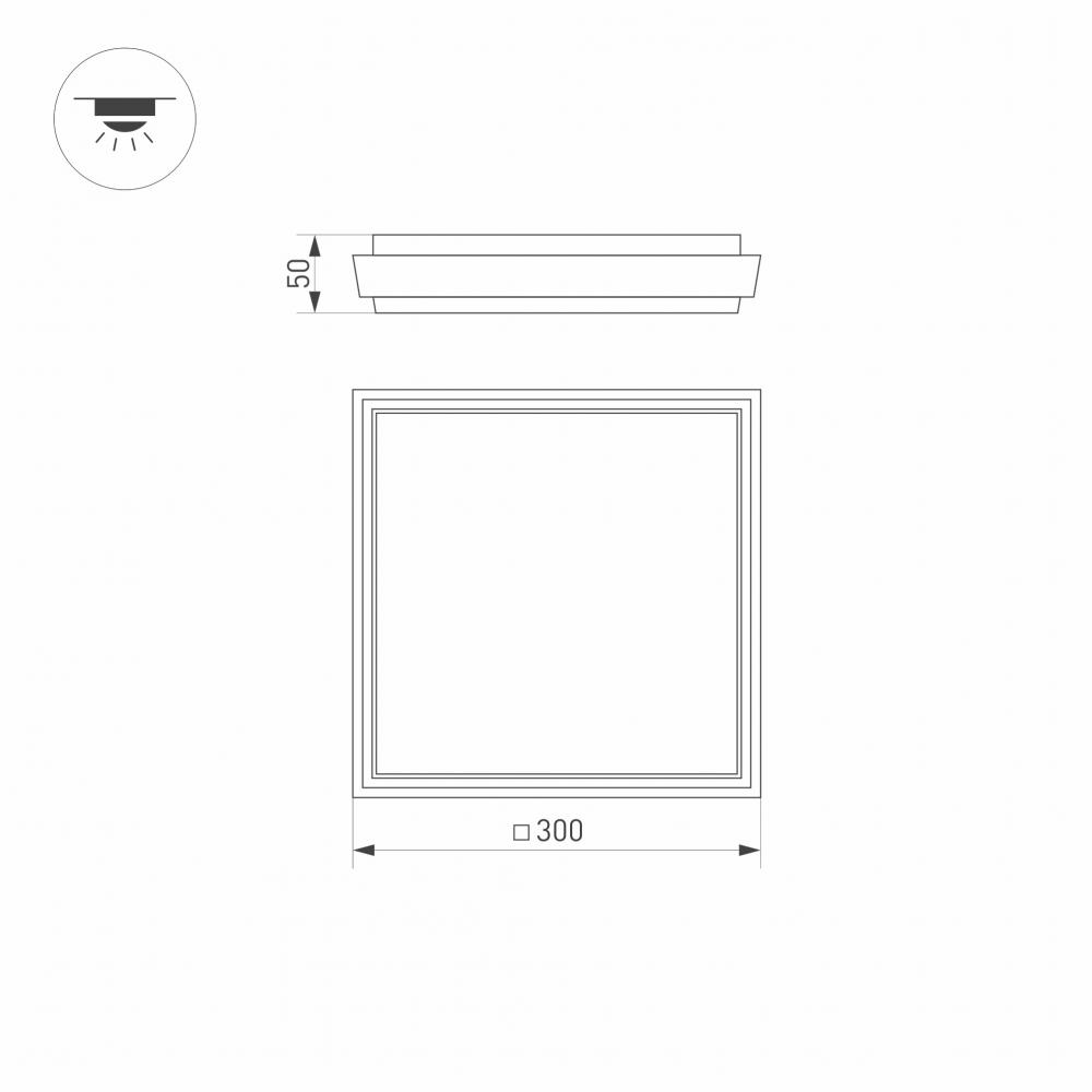 уличный светодиодный светильник arlight lgd-area-s300x300-30w warm3000 029953