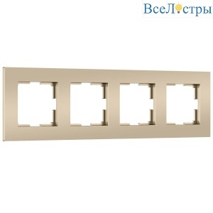 Рамка на 4 поста Werkel Slab (шампань софт) W0042911 4690389218446 a071625