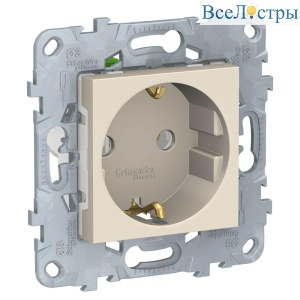 Розетка Schneider Electric Unica New с/з без шторок 16A 250V NU505644