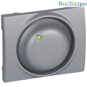 Лицевая панель Legrand Galea Life потенциометра с подсветкой алюминий 771168