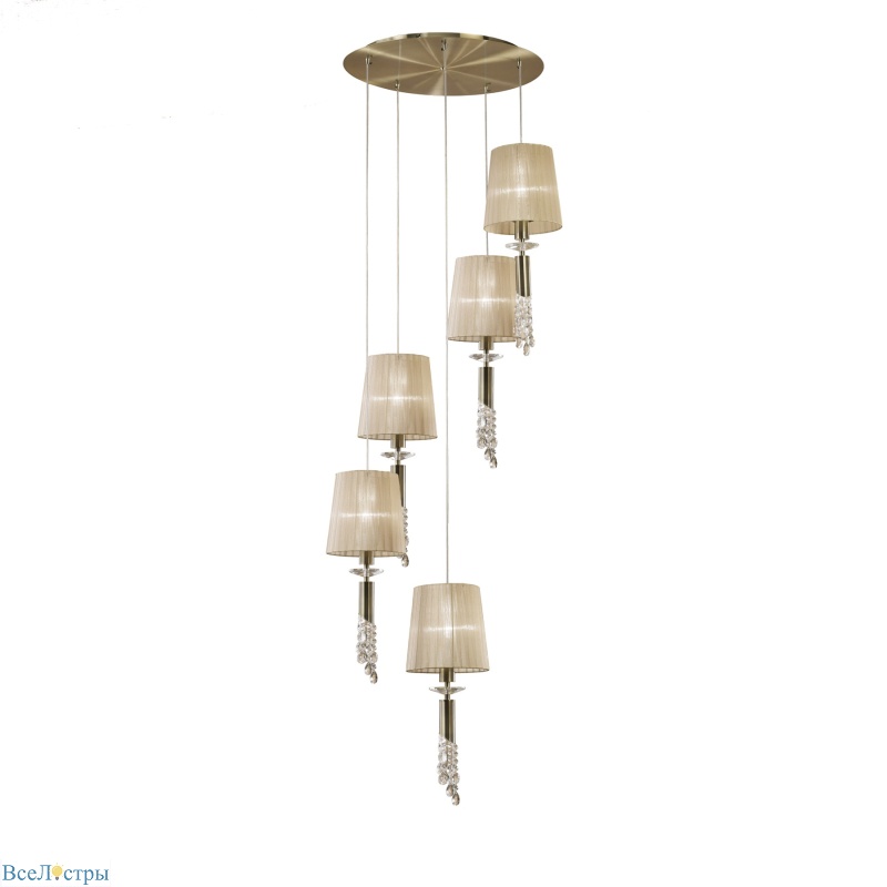 подвесная люстра mantra tiffany bronze 3877