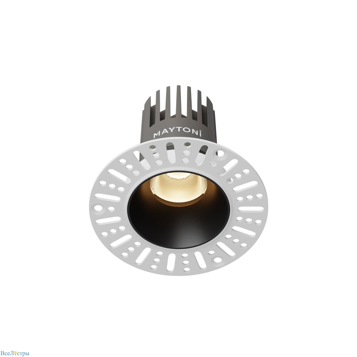 встраиваемый светильник maytoni technical dip dl124-10w-3k-trs-b