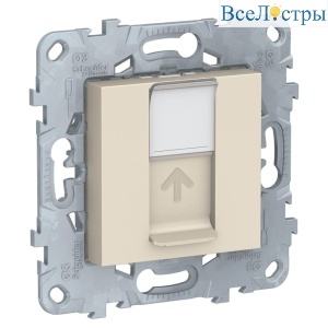 Розетка компьютерная RJ45 Schneider Electric Unica New Cat. 6 UTP NU541544