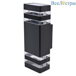 Уличный настенный светильник Uniel UUL-S18A 2x60W/E27 IP65 BLACK UL-00012919