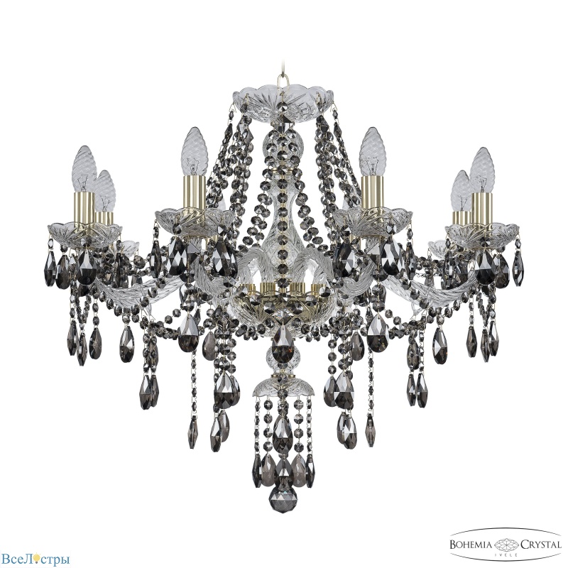 подвесная люстра bohemia ivele crystal 1415/8/220 g r781