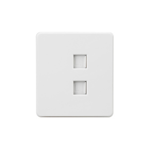 Розетка ROUND компьютерная двойная RJ45+RJ45 кат6 с/у перламутр KRANZ KR-78-0725-1