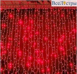 Светодиодная гирлянда (UL-00001357) Uniel занавес 220V красный ULD-C2030-240/TWK RED IP67