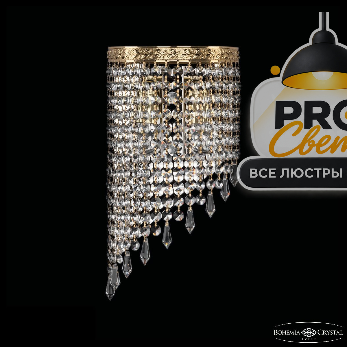 настенный светильник bohemia ivele crystal 83401bl/18iv-34 g drops