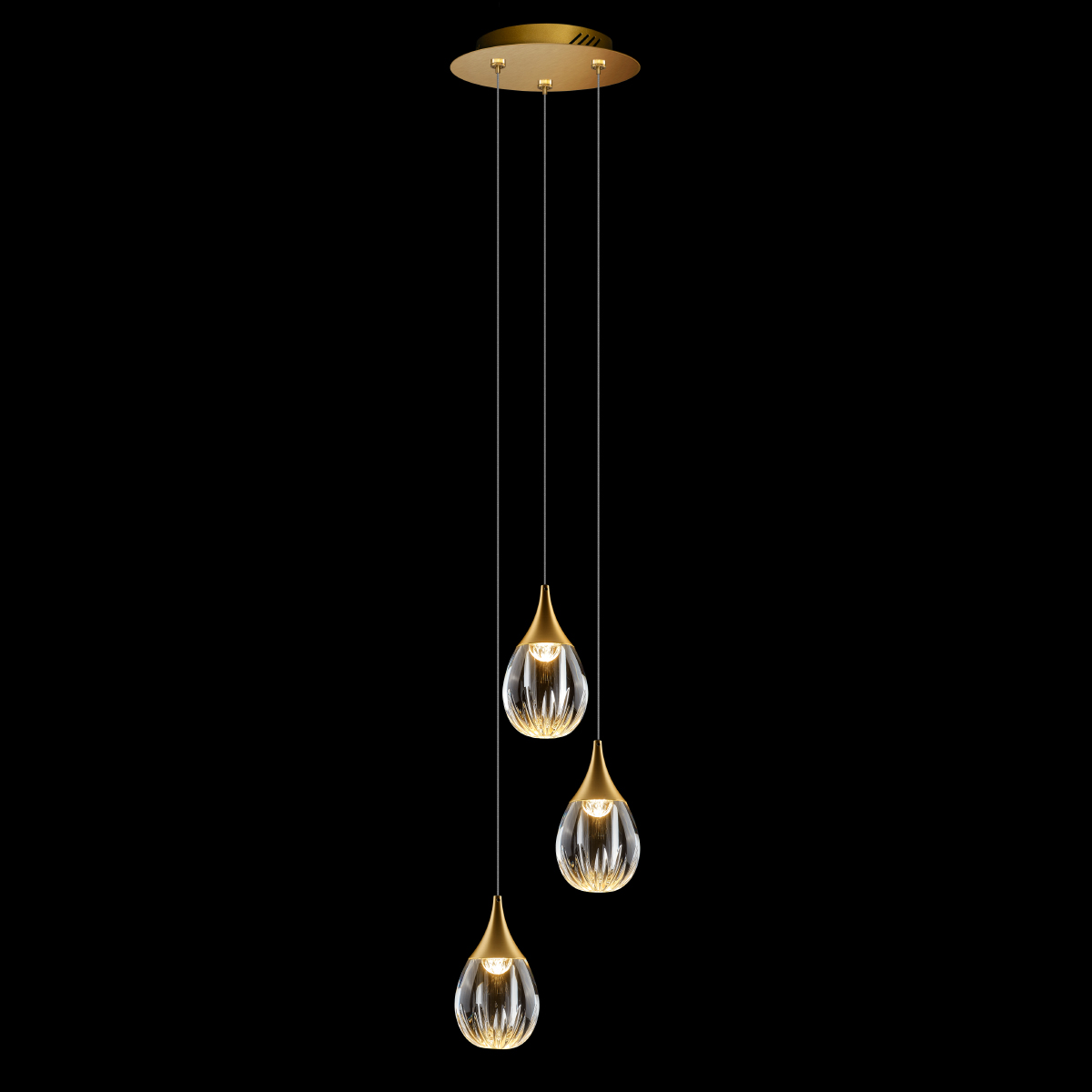 подвесной светильник delight collection stilla md24001004-3a gold/clear