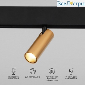Трековый светодиодный светильник Elektrostandard Slim Magnetic Dim Cubo 85070/01 латунь a063529