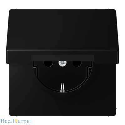 розетка schuko с крышкой jung ls1520bfklswm
