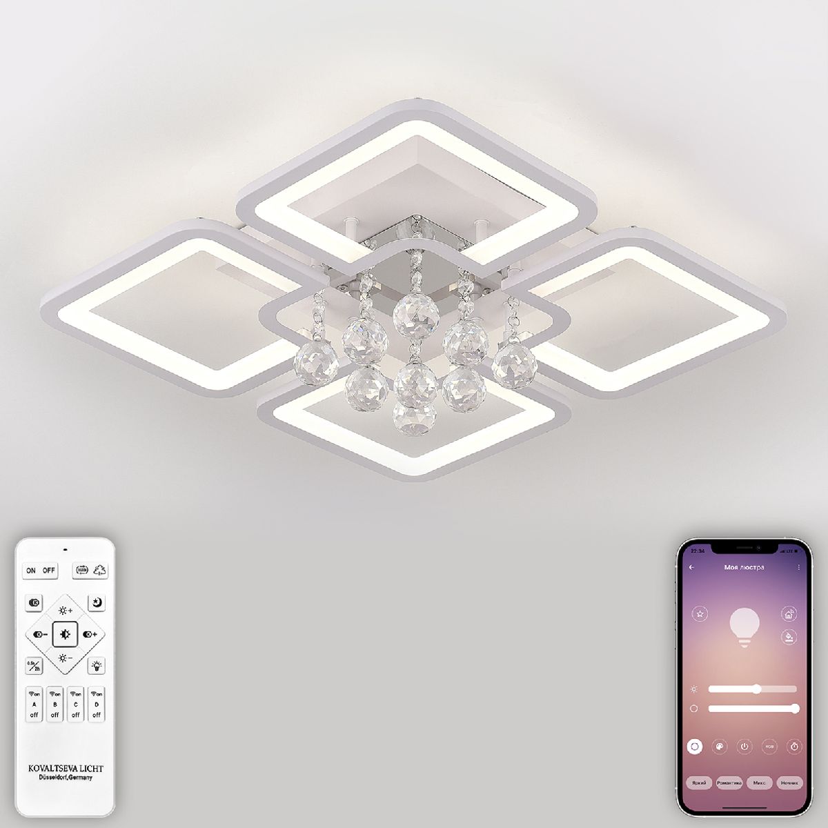 потолочная люстра natali kovaltseva cascade led lamps 81157