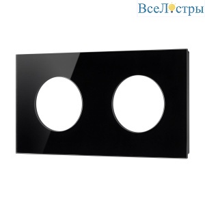 Рамка стеклянная на 2 поста Arlight FRM-GLARE-GC-2-BK 043836