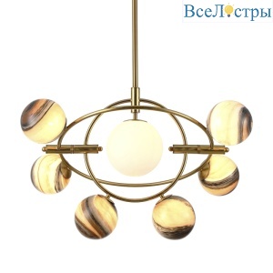 Люстра на штанге Delight Collection Planet KG1122P-7B brass