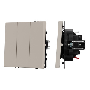 Выключатель 3 кл софт-тач кашемир Arlight SWT-MK03-SFPL-CA (250V, 10A) 061797(1)