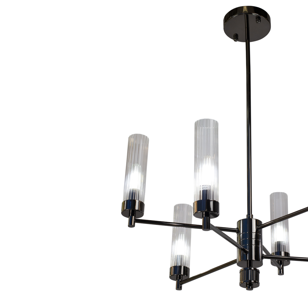 люстра на штанге am group indigo sp6 pearl black