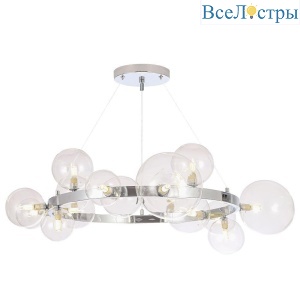 Подвесная люстра Crystal Lux AGATA SP15 V2 CHROME/TRANSPARENTE