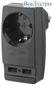 Разветвитель электрический Эра SP-1e-USB-B Б0026333