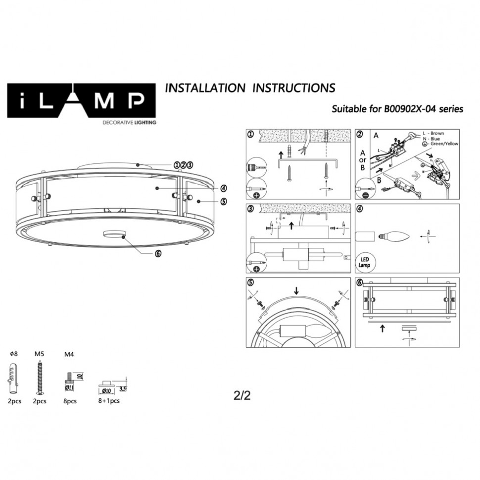 потолочный светильник ilamp dice 902x-4 cr