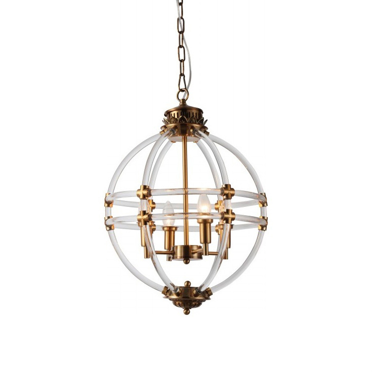 подвесная люстра delight collection impero km0766p-4 brass