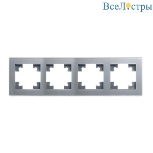 Рамка 4-постовая Stekker Катрин серебро GFR00-7004-03 39534