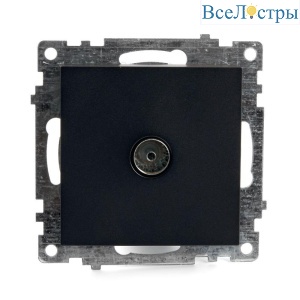 Розетка телевизионная TV Stekker Катрин черный GLS00-7108-05 39614
