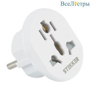 Адаптер-переходник для евровилки с/з ультраплоский Stekker ADP16-06-20W 50412