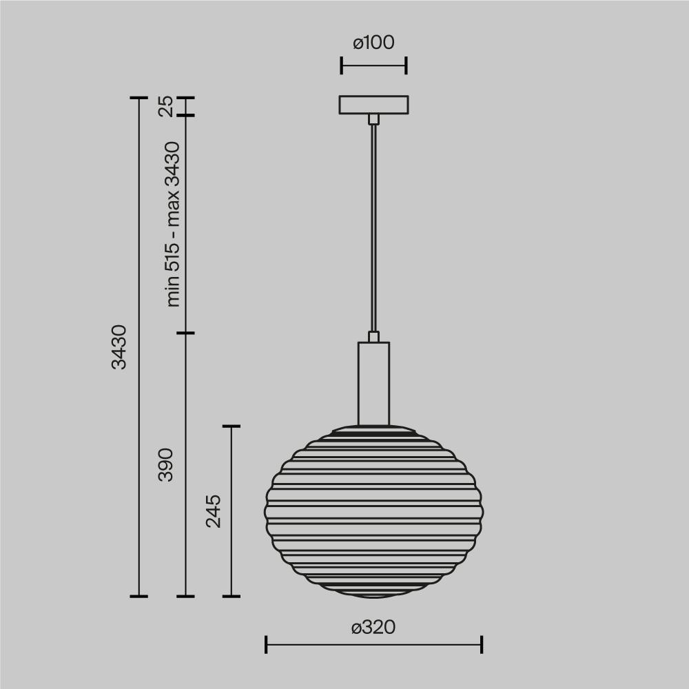 подвесной светильник maytoni reels mod268pl-01b