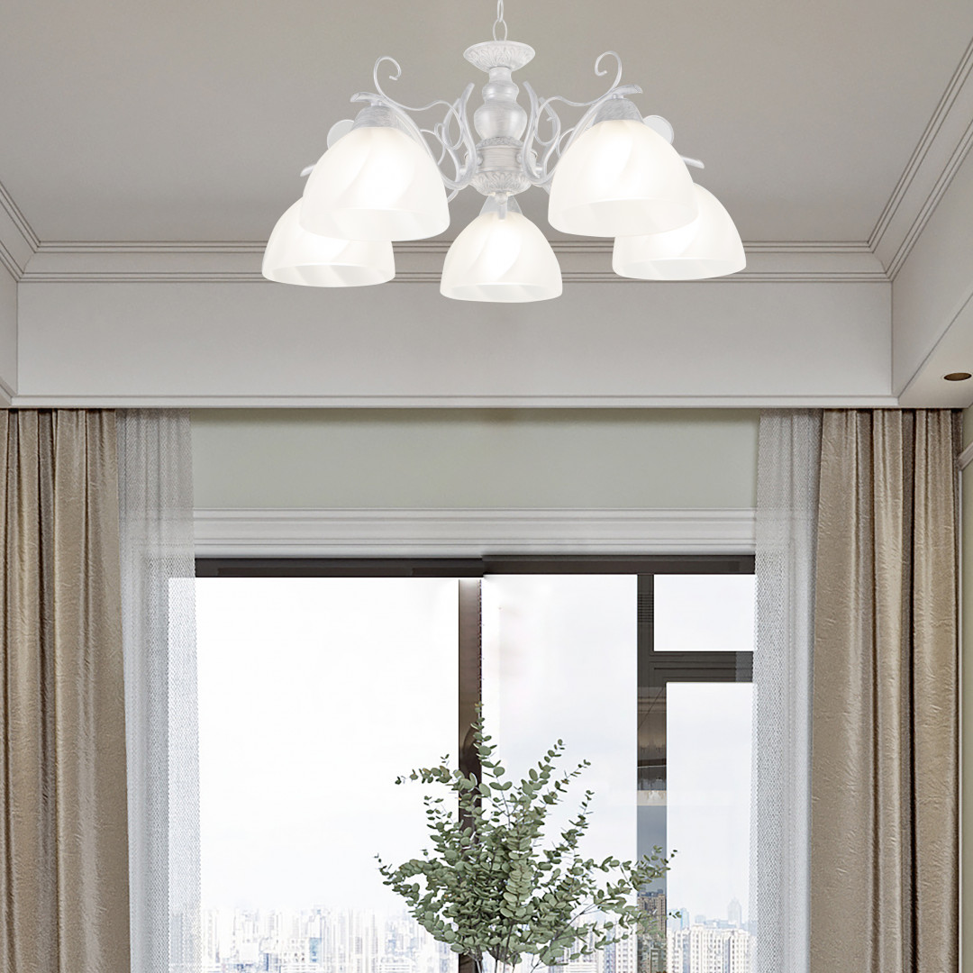 подвесная люстра arte milano amalfi 330644/5 wt+sl