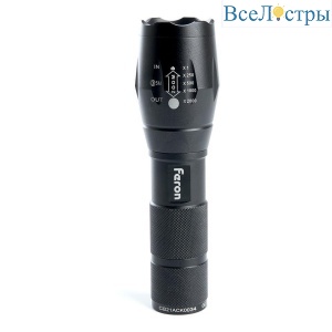 Ручной светодиодный фонарь Feron TH2400 аккумуляторный 137х40 250 лм 41682