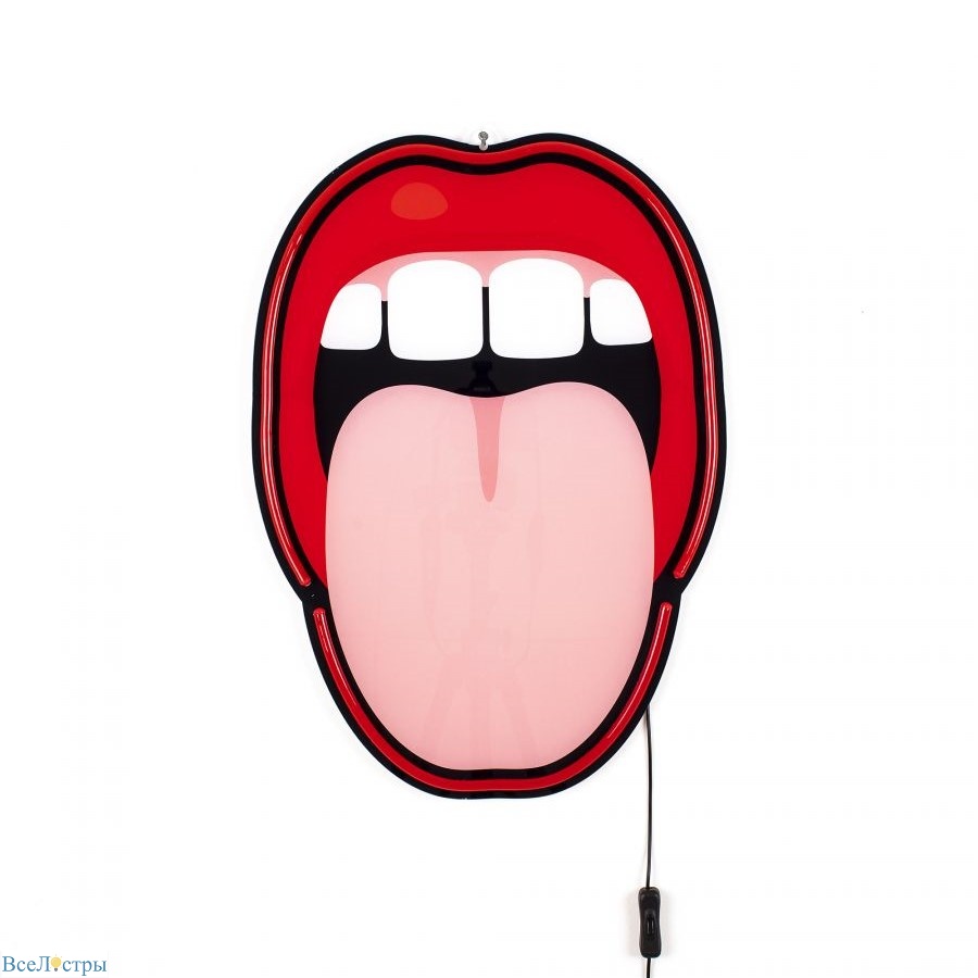 настенный светильник blow tongue led signs seletti