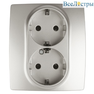 Розетка 2X2P+E Schuko со шторками Эра 12-2104-15 Б0019334