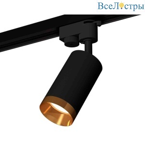 Комплект трекового светильника Ambrella light Track System XT6323064 SBK/PYG черный песок/золото желтое полированное (A2521, C6323, N6134)