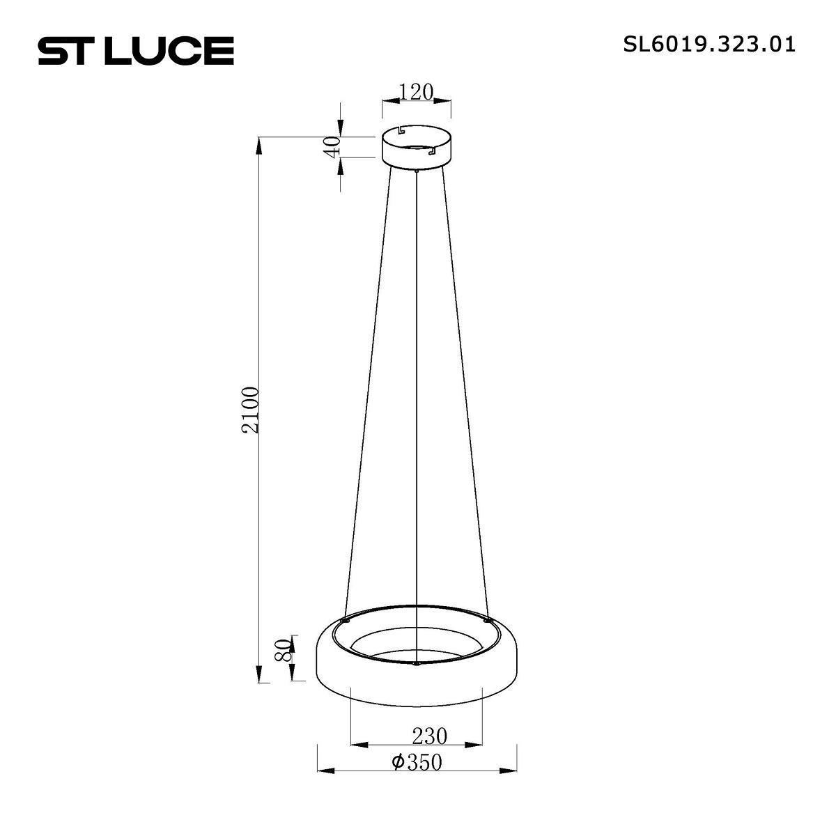 подвесной светодиодный светильник st luce foray sl6019.323.01