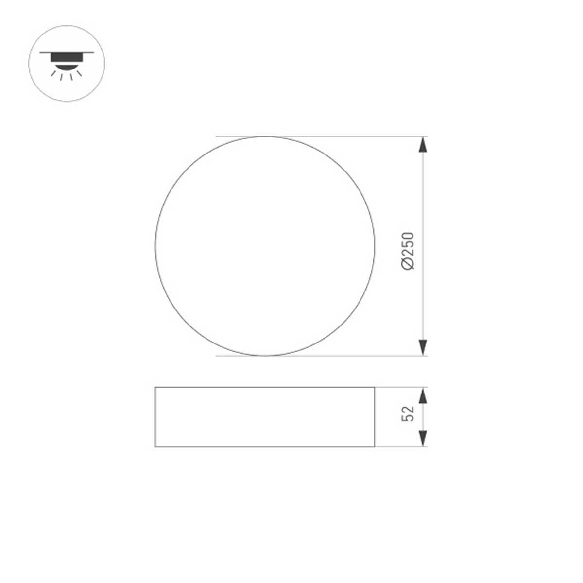 накладной светильник arlight sp-rondo-r250-30w day4000 022240(2)