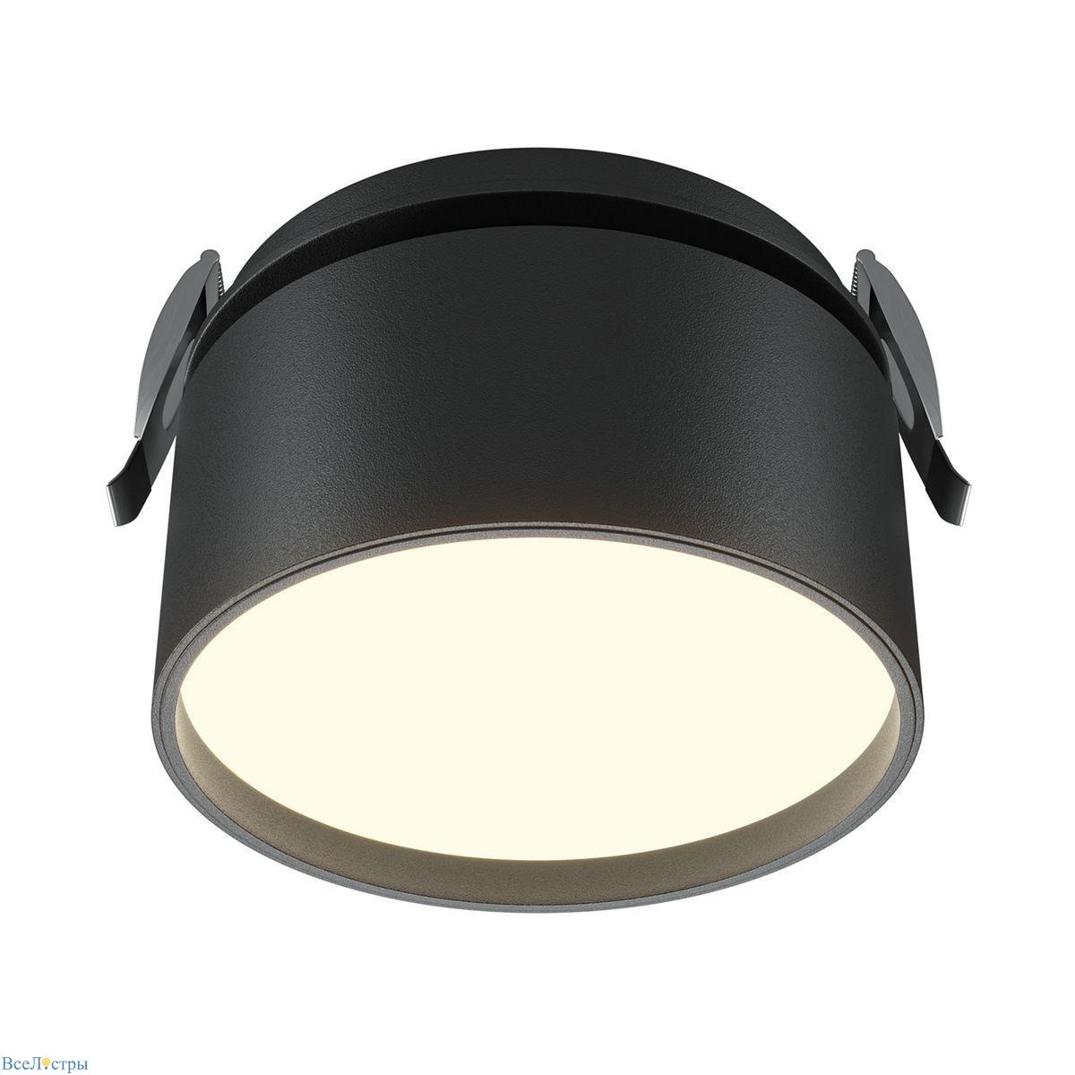 встраиваемый светодиодный спот maytoni onda dl024-12w3k-b