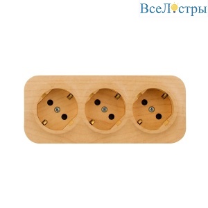 Розеточный блок тройной с/з со шторками Legrand Quteo 782288