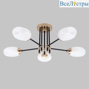 Потолочная люстра IMEX MD.4144-5-S-BK+FGD