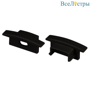 Заглушка Arlight LINE-2308-F BLACK с отверстием 040320