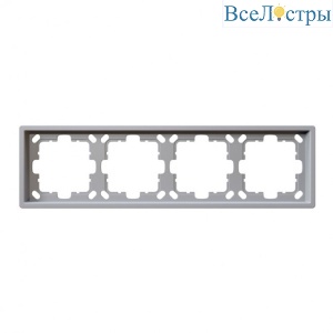 Рамка серия FD 4-постовая, цвет Белый матовый (soft touch) Jasmart FD1004PWM
