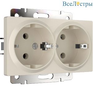 Розетка двойная с заземлением Werkel 4690389192142 W1172062 a062427