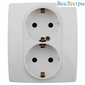 Розетка 2P+E Schuko со шторками Эра 12-2104-01 Б0014699